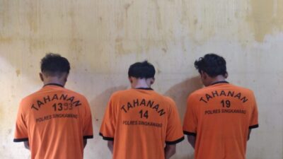 Tiga Maling Dibekuk Polisi usai Bengkas Bengkel Las di Singkawang