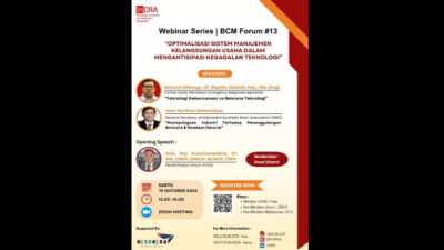 Bahas Pentingnya Mengelola Risiko Teknologi di Era Teknologi, InCRA akan Gelar Webinar
