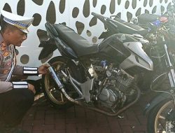 Resahkan Warga, 17 Motor Balap Liar dan Knalpot Brong di Trenggalek Disita Hingga Usai Lebaran